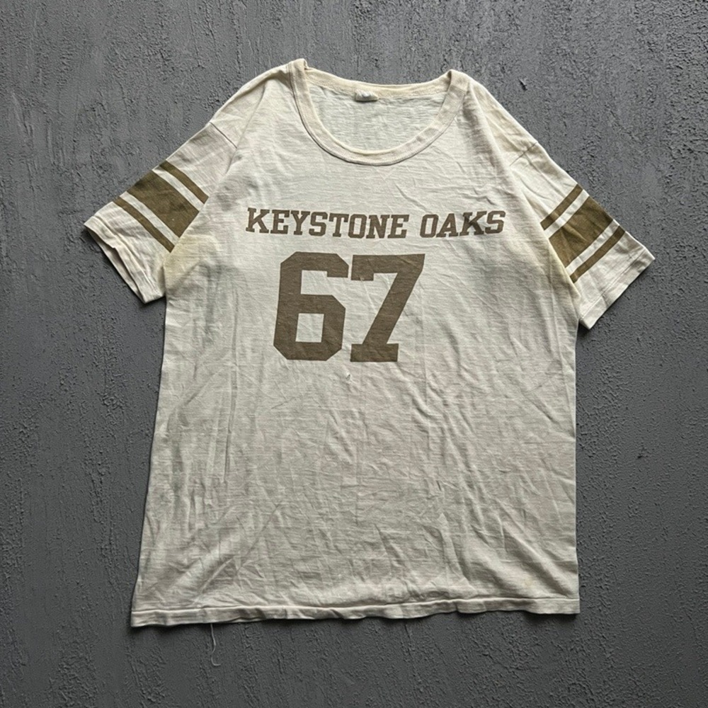 Vintage‎  Keystone Oaks Shirt Large White 1960s Velva Sheen